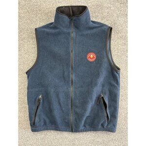 New Belgium Brewing Vest Mens XL Blue Fleece Full Zip Sportex Brewery Beer Promo